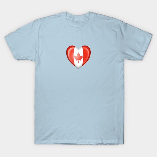 Canadian Heart Flag T-Shirt by jeffbartels